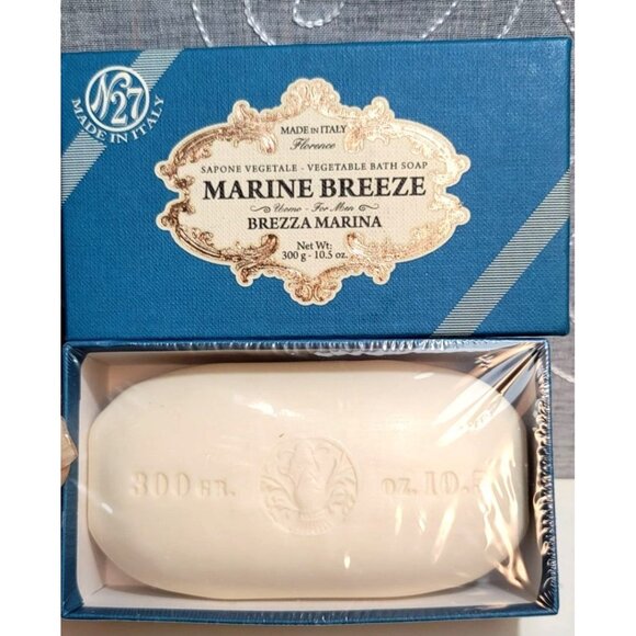 N27 Marine Breeze Handmade Italian Sapon Vegetable Tuscany Soap Made In Florence - Picture 2 of 3
